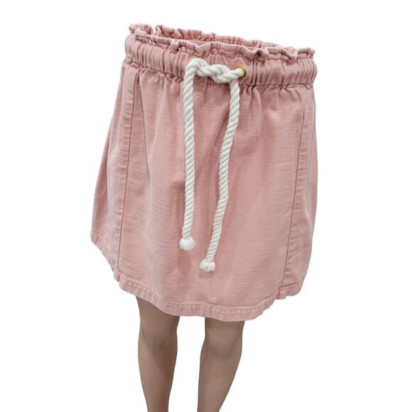 J. Crew Women's Skirt Size XS Pink Rope‎ Tie Waist Pull On 2021 - Picture 2 of 8